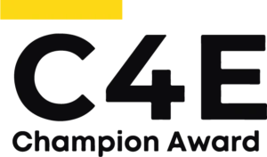 C4E Champion Award logo.