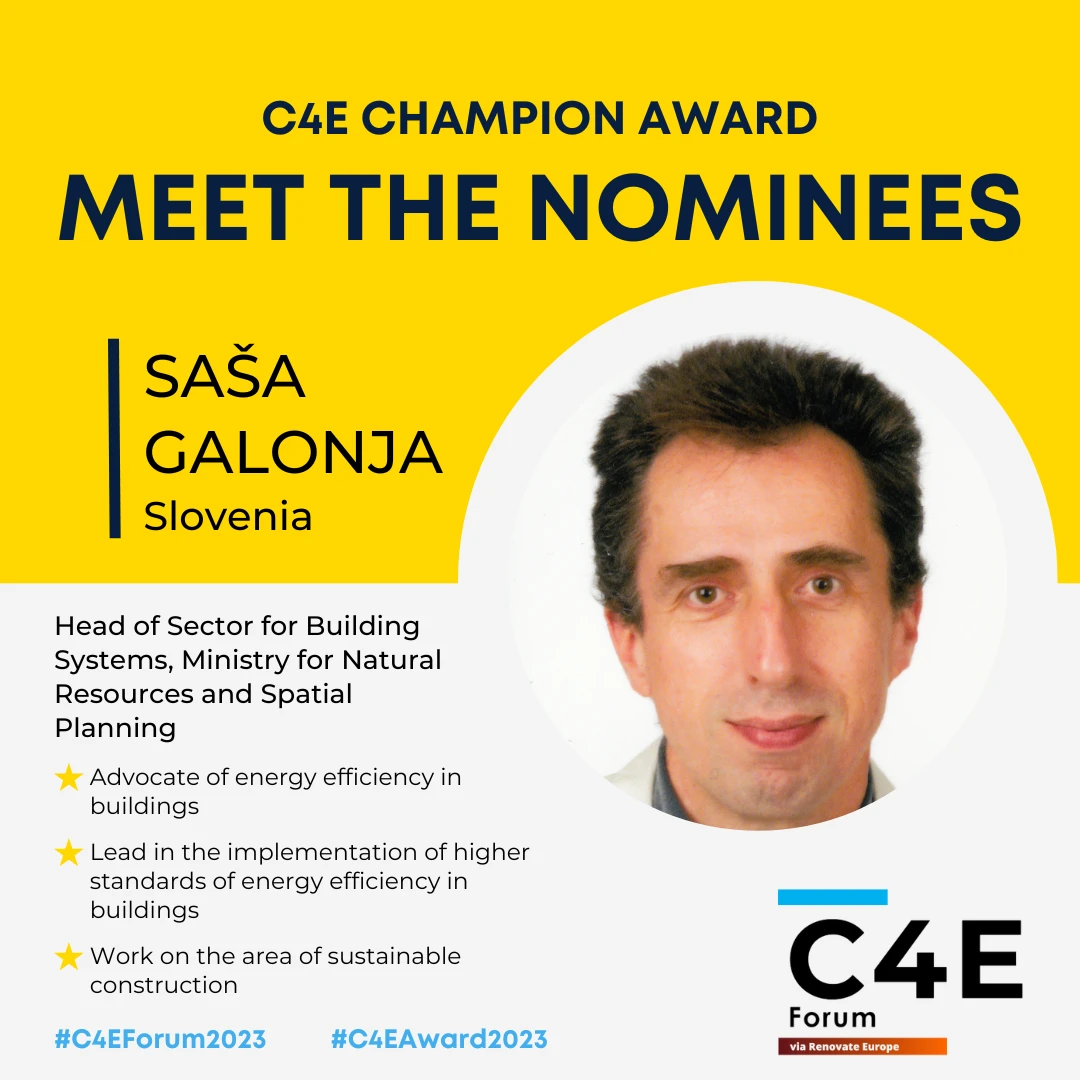 Saša Galonja, Slovenia nominee card